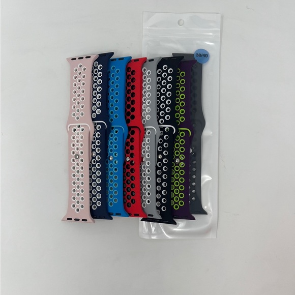 For Apple Watch Silicone Band Strap Series 1/2/3/4/5/6/SE Sports 38/40/42/44mm - Picture 2 of 4